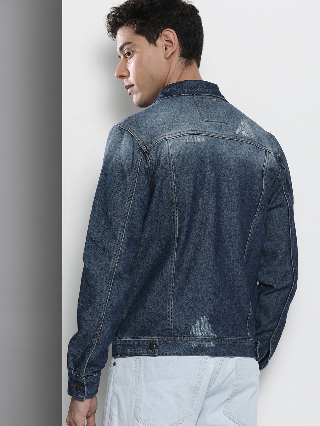The Indian Garage Co Washed Slim Fit Trucker Jacket