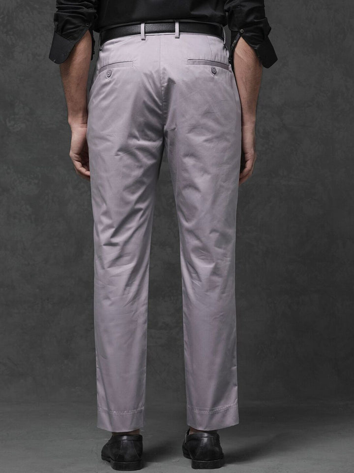 RARE RABBIT Men Comotel Mid-Rise Cotton Regular Fit Trouser