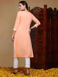 KALINI Ethnic Motifs Embroidered Chikankari Kurta