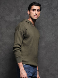 RARE RABBIT Men Zarr Slim Fit Hooded Sweatshirt