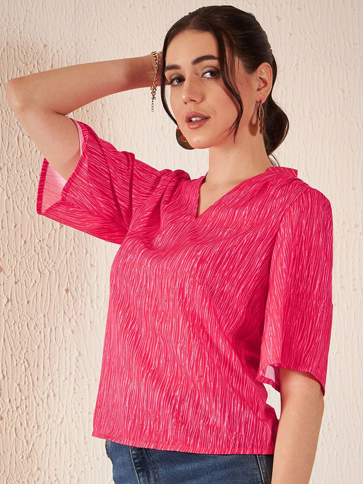 DENNISON Abstract Printed Regular Top