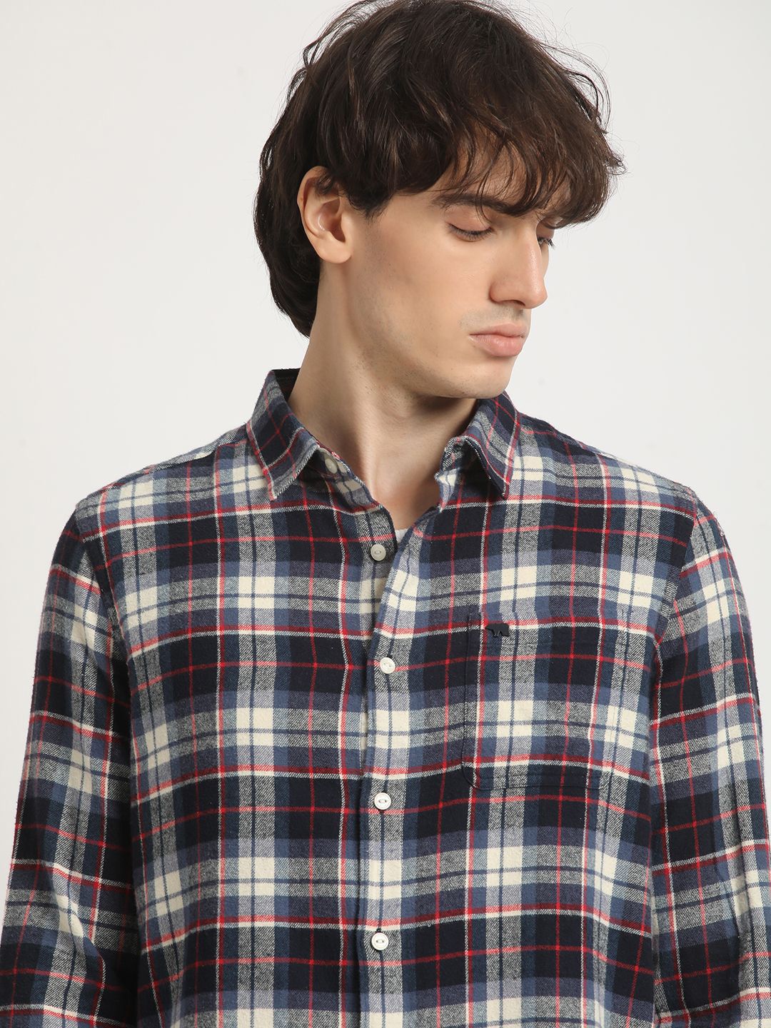 THE BEAR HOUSE Men's Checked Slim Fit Casual Shirt