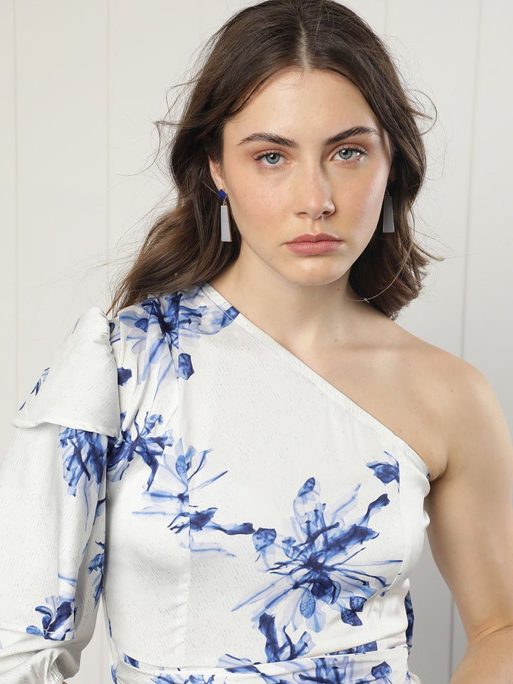 RAREISM One Shoulder Floral Dress
