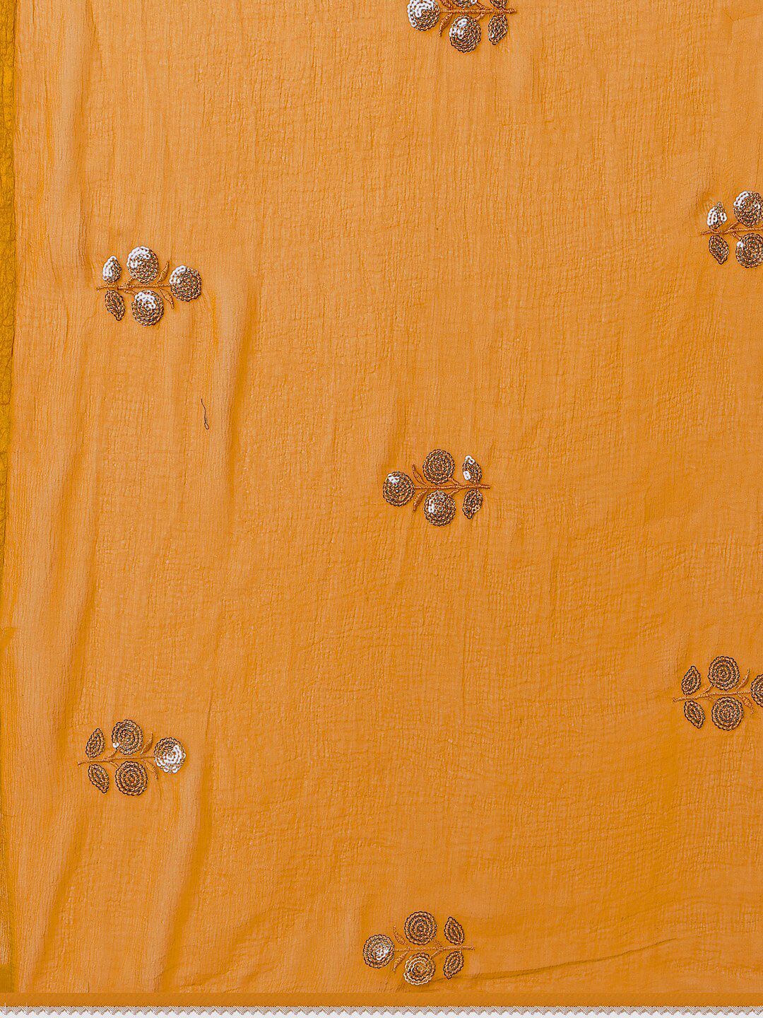 KALINI Ethnic Motifs Embroidered Sequinned A-Line Kurta With Palazzos & Dupatta