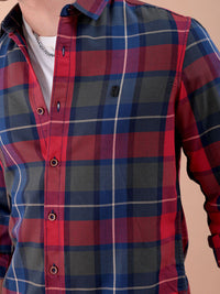 The Indian Garage Co Men Checked Casual Shirt