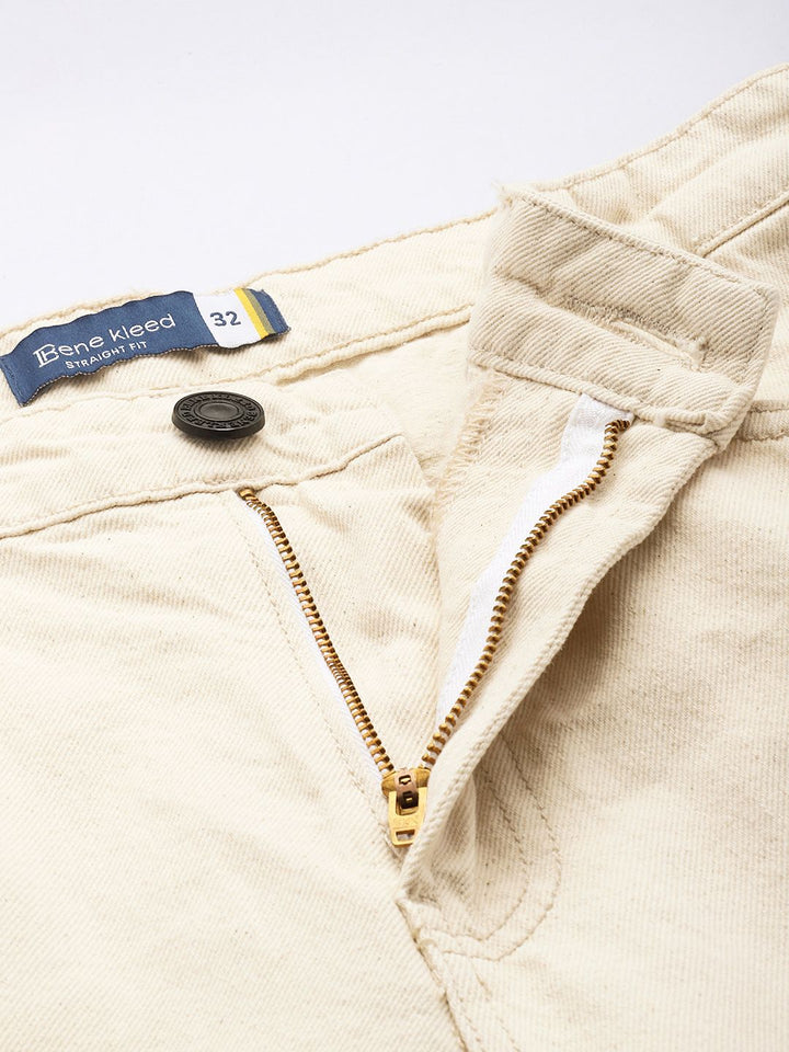 Bene Kleed Men Straight Fit Mid-Rise Pure Cotton Jeans