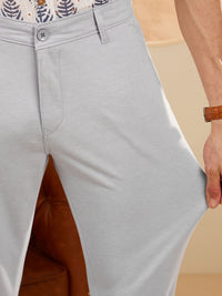 DENNISON Men Smart Tapered Fit Easy Wash 4-Way Lycra Trousers