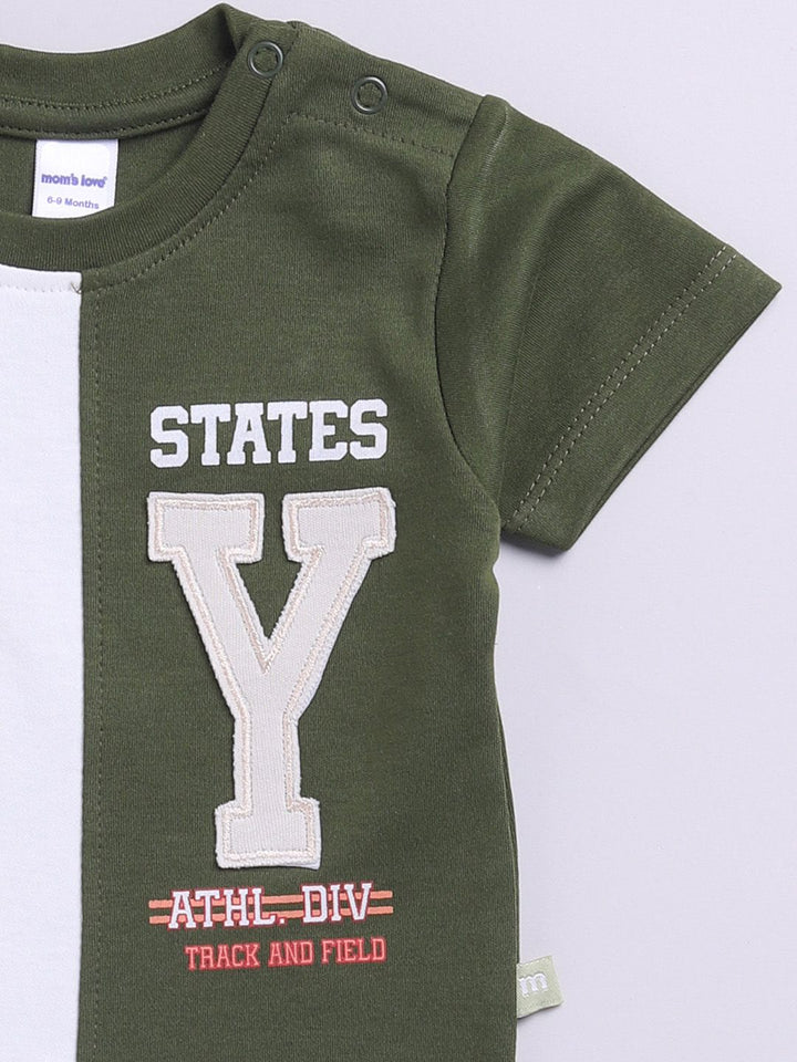 Moms Love Infant Boys New York Printed Pure Cotton Clothing Set