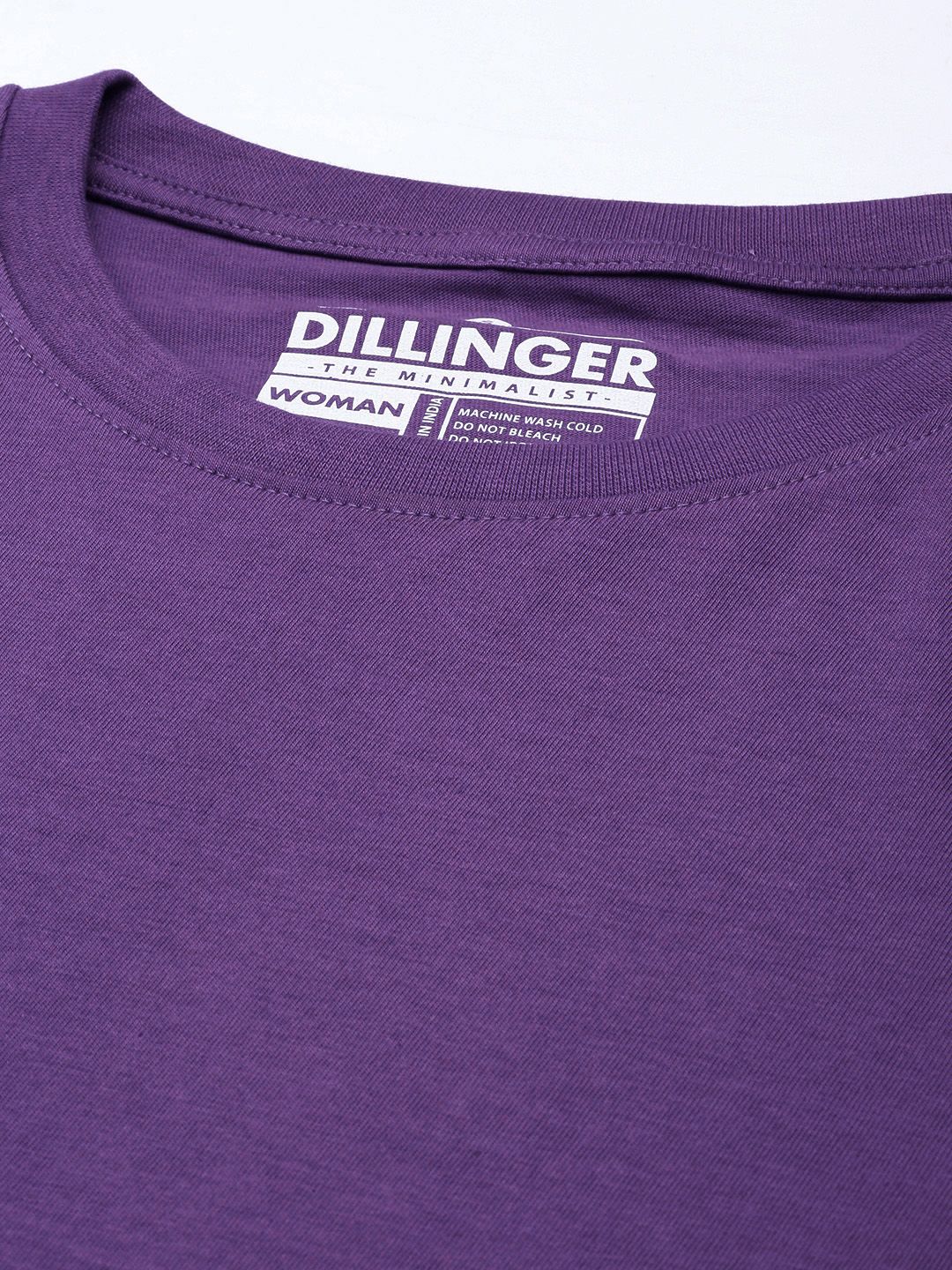 DILLINGER Women Violet Loose Pure Cotton T-shirt