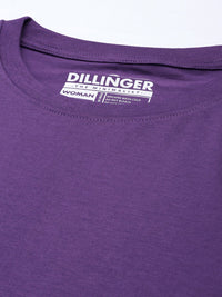 DILLINGER Women Violet Loose Pure Cotton T-shirt