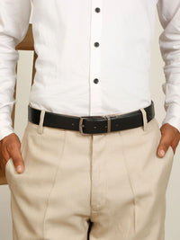 Teakwood Leathers Men Textured Leather Reversible Belt