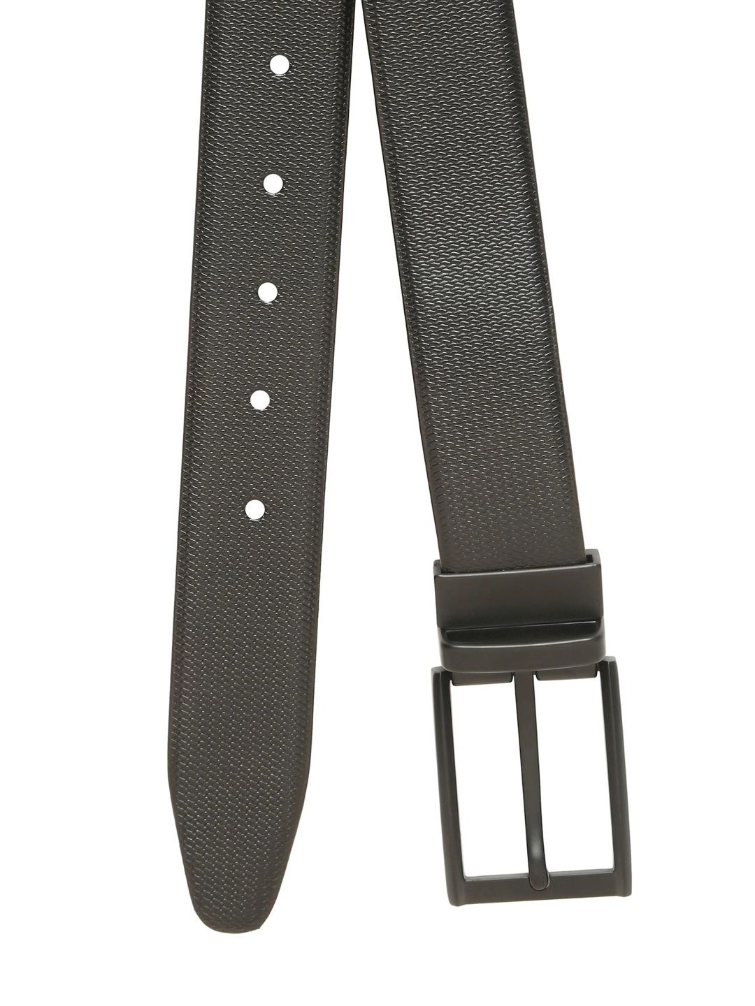 Teakwood Leathers Men Textured Leather Reversible Formal Belt