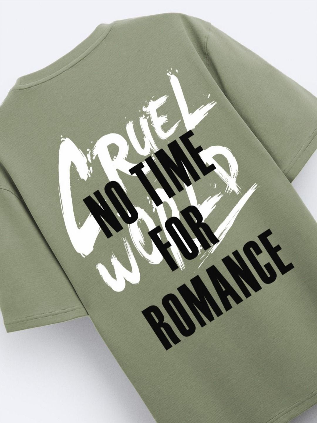 ADRO Men Typography Printed Raw Edge T-shirt