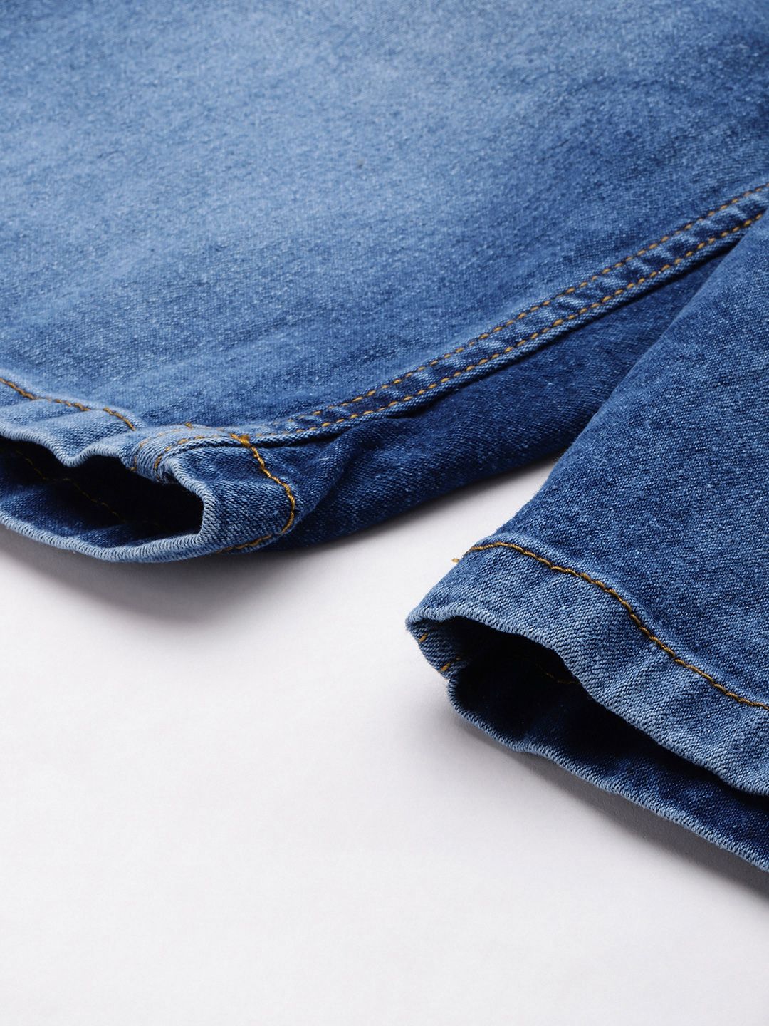 The Indian Garage Co Men Faded Denim Shorts