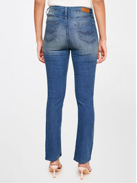 AND Women Straight Fit Light Fade Printed Stretchable Jeans