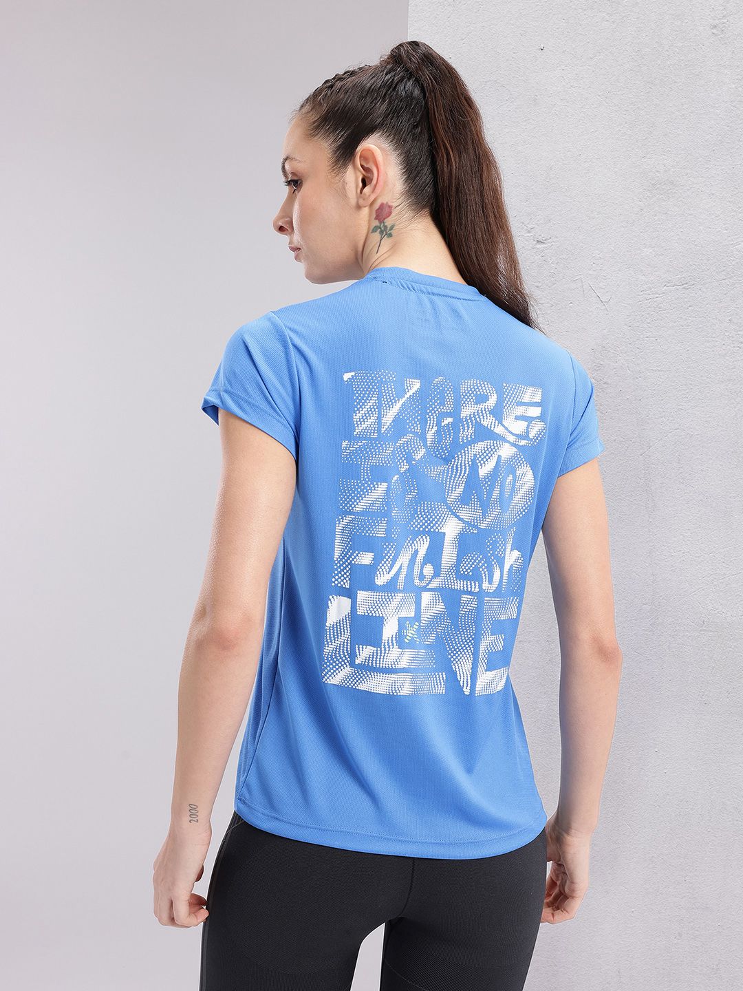 HRX by Hrithik Roshan Couple Collection Typography Printed Running T-shirt