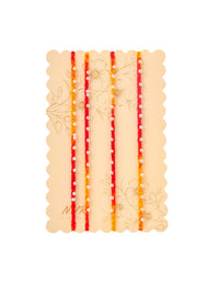 NVR Unisex Set of 4 Pearls Traditional Red Thread Rakhi With Roli Chawal