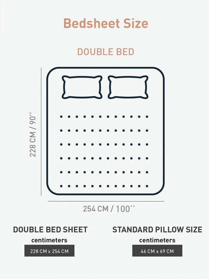 MYTRIDENT Delicate Blush Urban Comfort Flat 144TC Queen Cotton Bedsheet Set