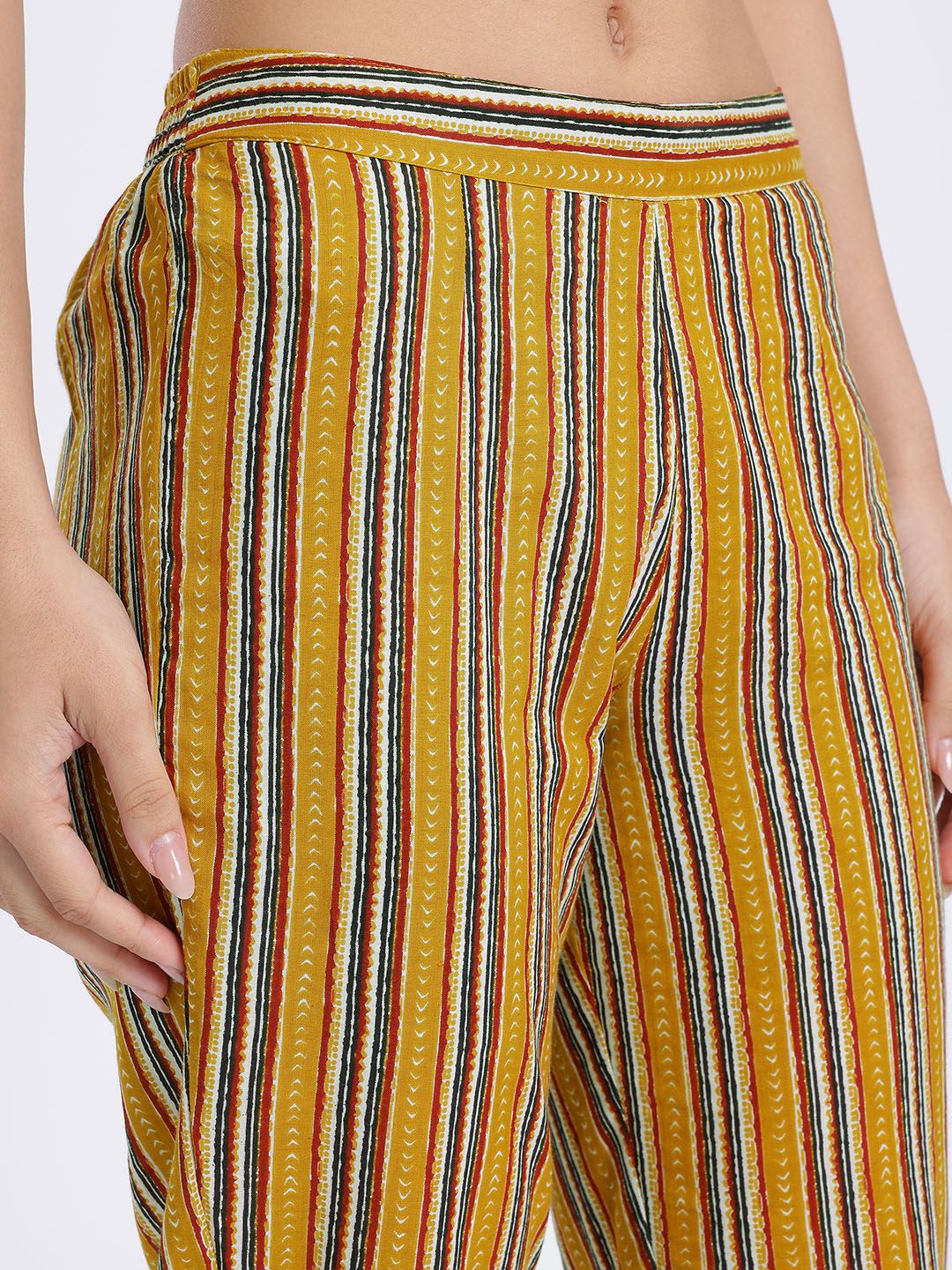 Anouk Ethnic Motifs Print Kurta with Trousers & With Dupatta