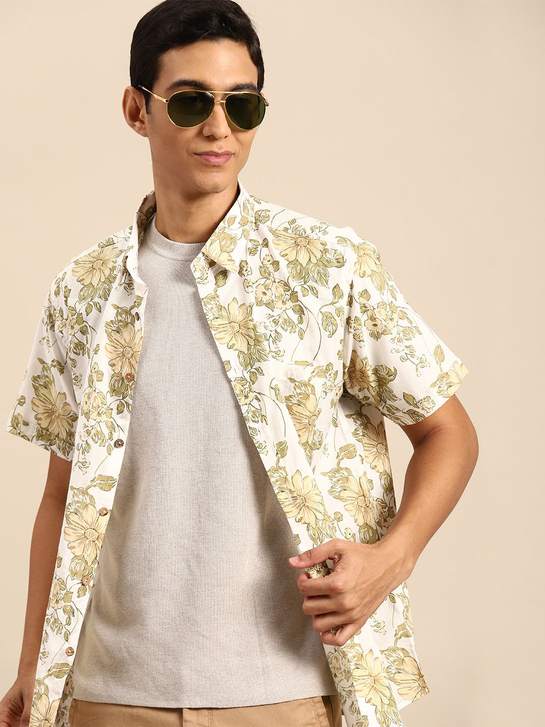 DENNISON Men Smart Block Printed Casual Shirt