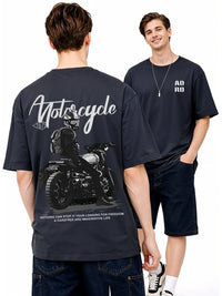 ADRO Men Printed Drop-Shoulder Sleeves T-shirt