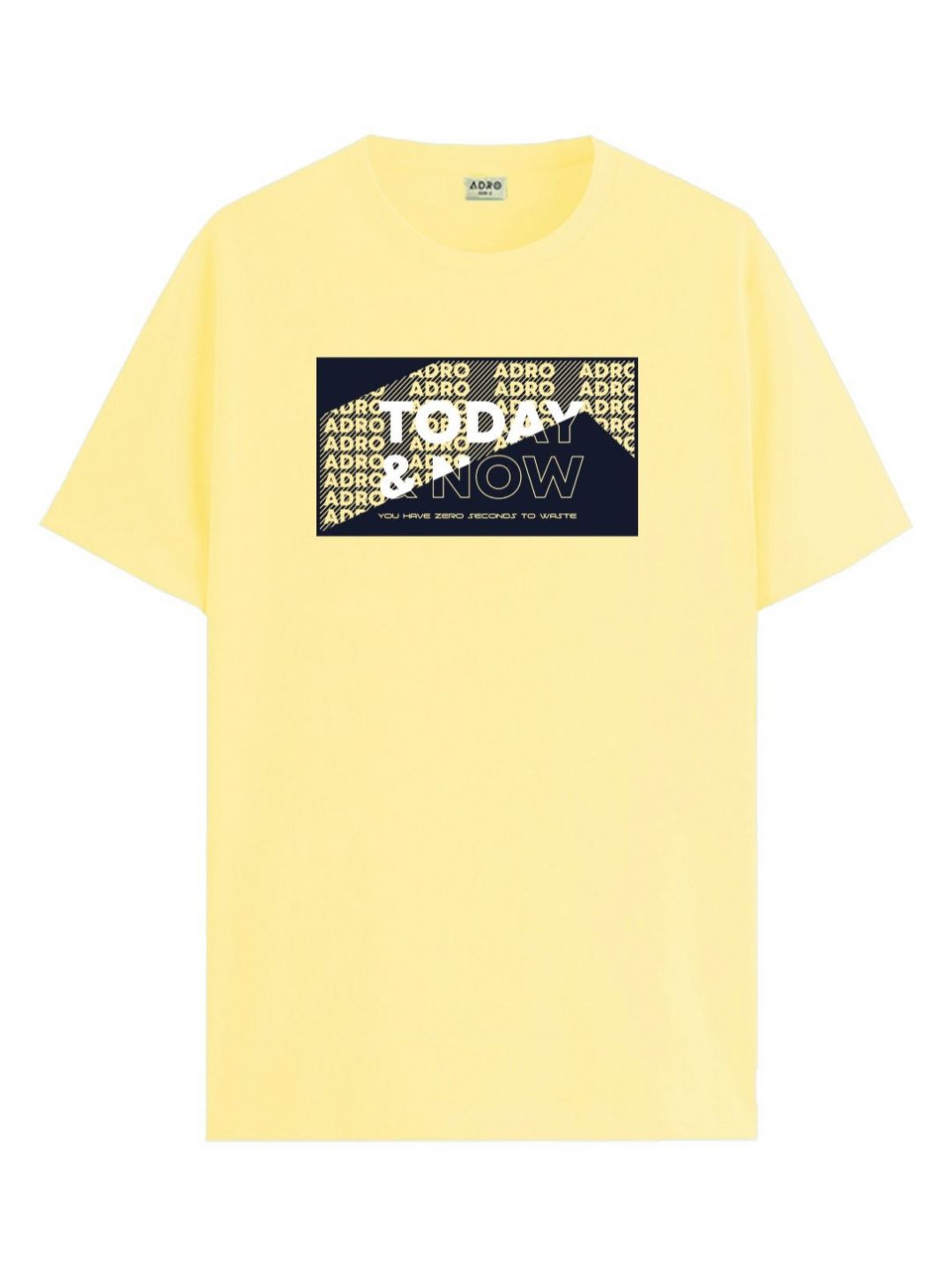 ADRO Typography Printed Round Neck Cotton T-shirt