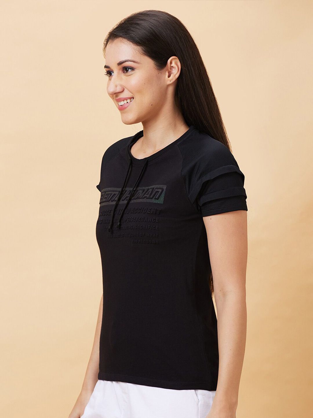 Being Human Typography Printed Slim Fit T-shirt