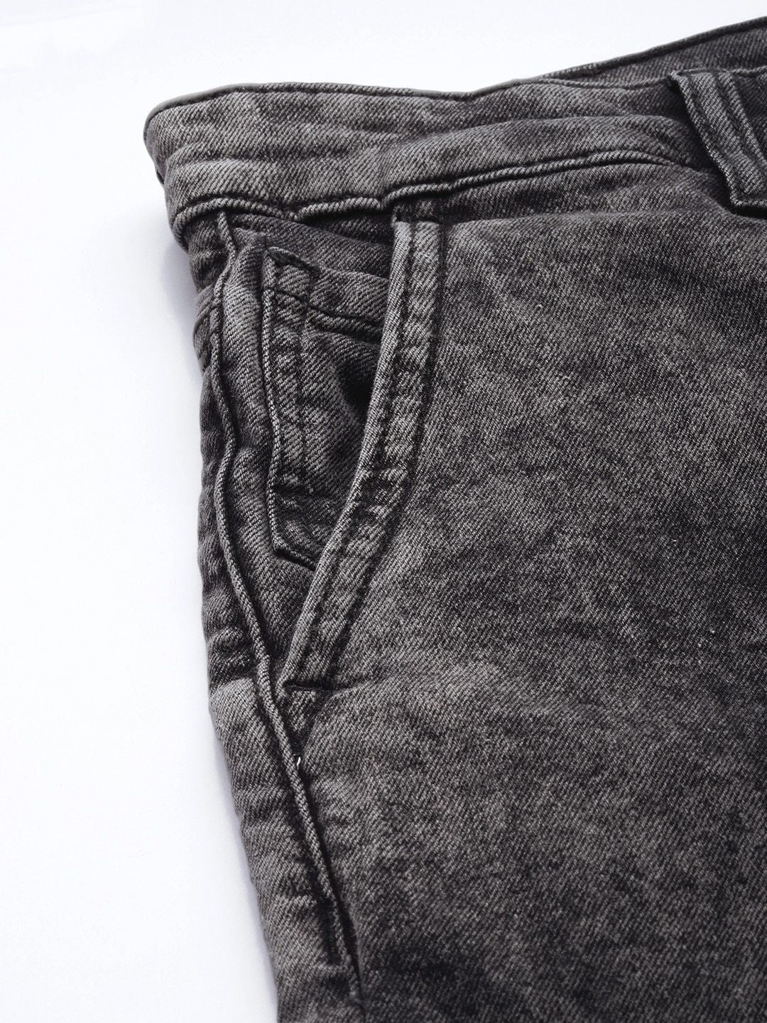 The Indian Garage Co Men Black Slim Fit Stretchable Jeans