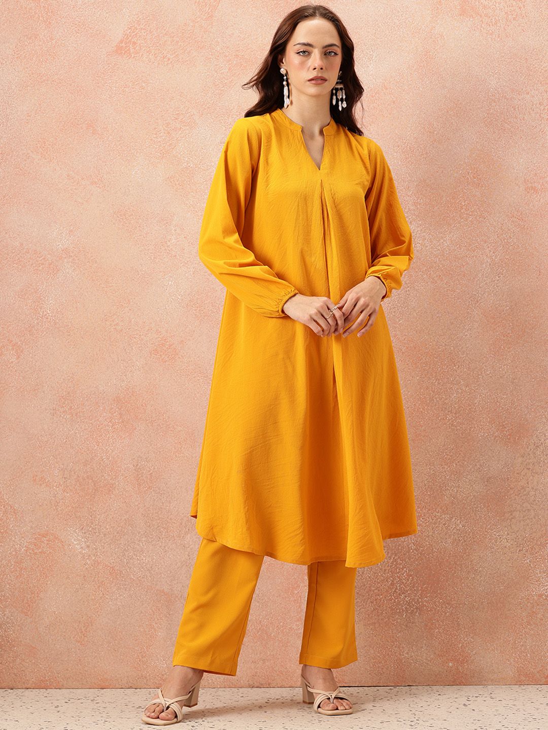 all about you Puff Sleeves Kurta & Trousers