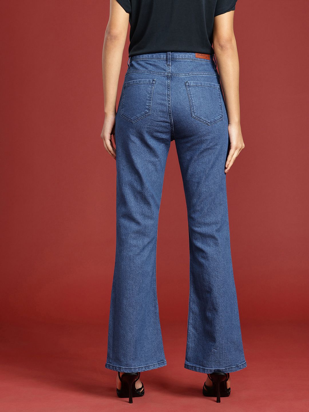 all about you Women Slim Bootcut Fit High-Rise Light Fade Stretchable Jeans
