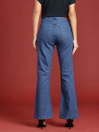 all about you Women Slim Bootcut Fit High-Rise Light Fade Stretchable Jeans