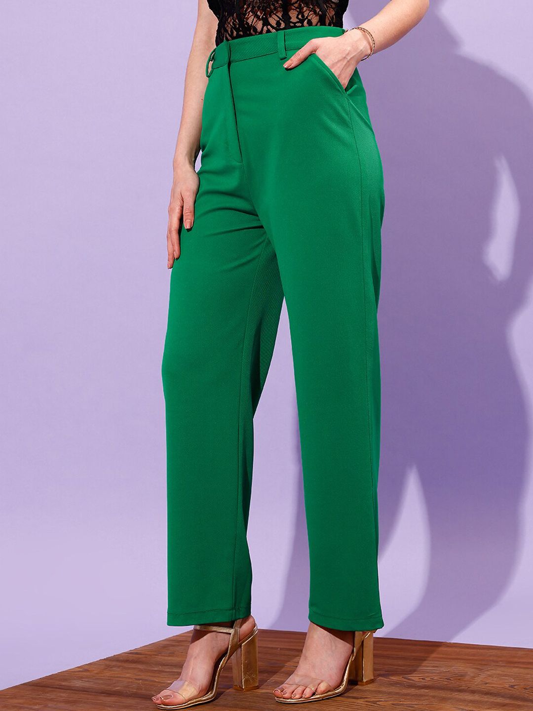 STREET 9 Women Loose Fit High-Rise Trousers
