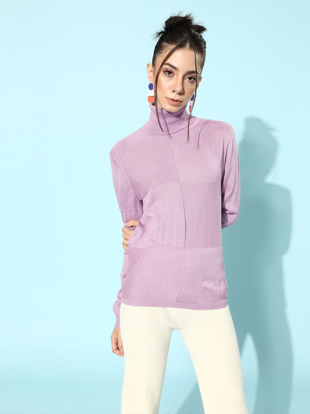 STREET 9 Women Lavender Acrylic Pullover