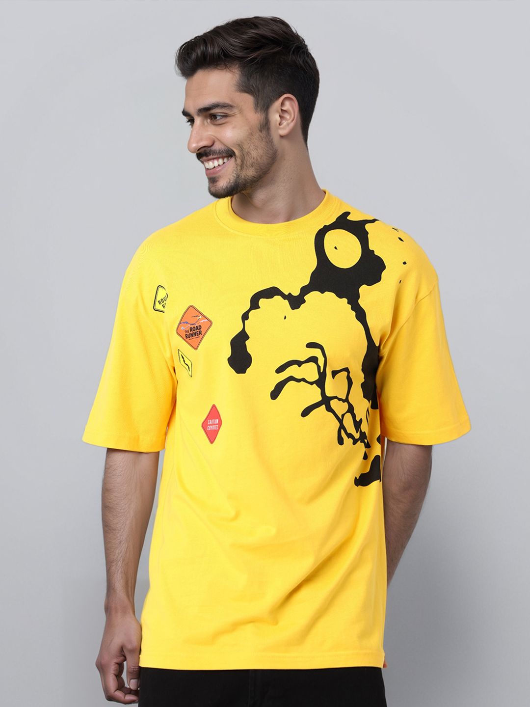 The Indian Garage Co Men Printed Pockets Boxy T-shirt
