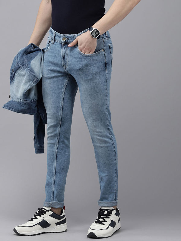 SPYKAR Men Super Skinny Fit Low-Rise Heavy Fade Stretchable Jeans