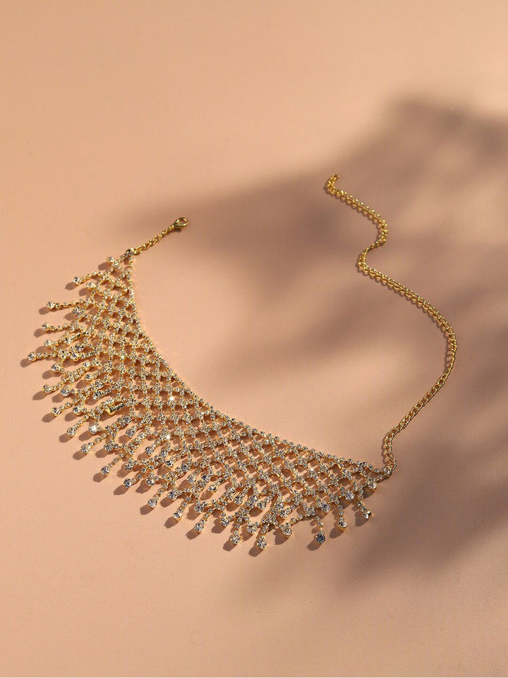 Kalung Parti Pereka Designer Stone-Plated Silver Stone
