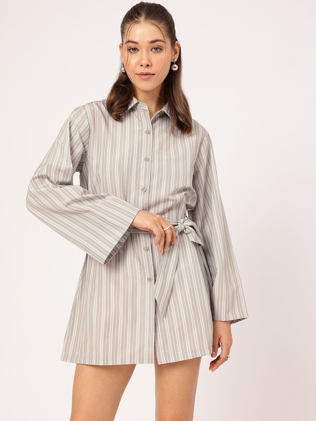DressBerry Boss Babe Vibes Striped Sheath Dress