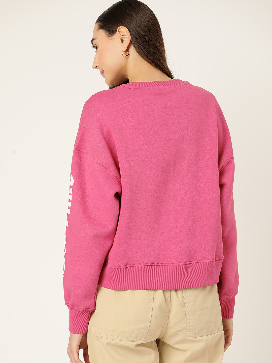 DressBerry Printed Drop-Shoulder Sweatshirt