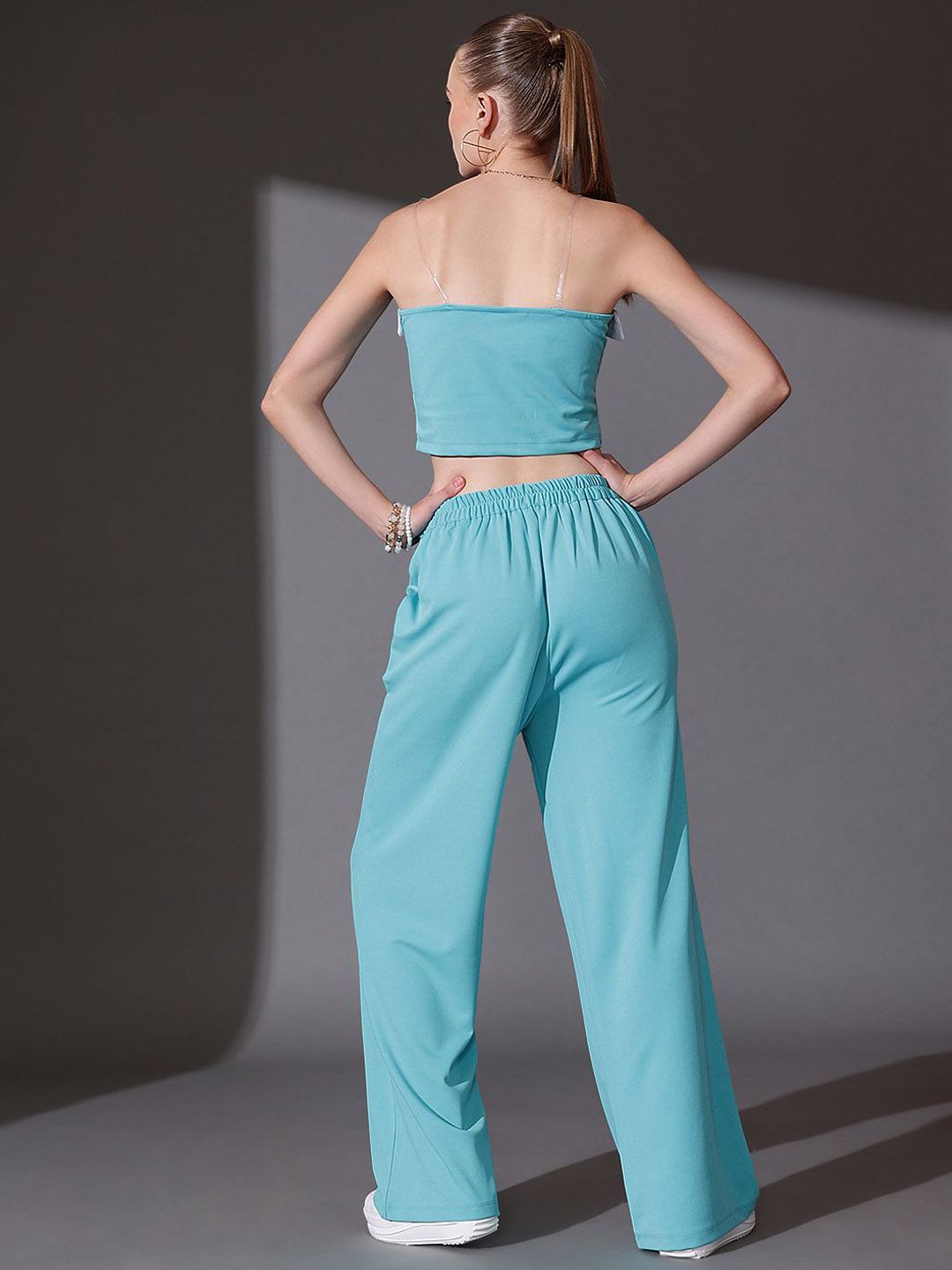 STREET 9 Off Shoulder Top With Flared Trousers Co-Ords