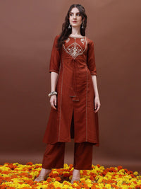 KALINI Yoke Design Regular Gotta Patti Kurta with Palazzos & Dupatta
