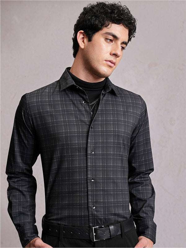LOCOMOTIVE Luxe Satin Checked Shirt