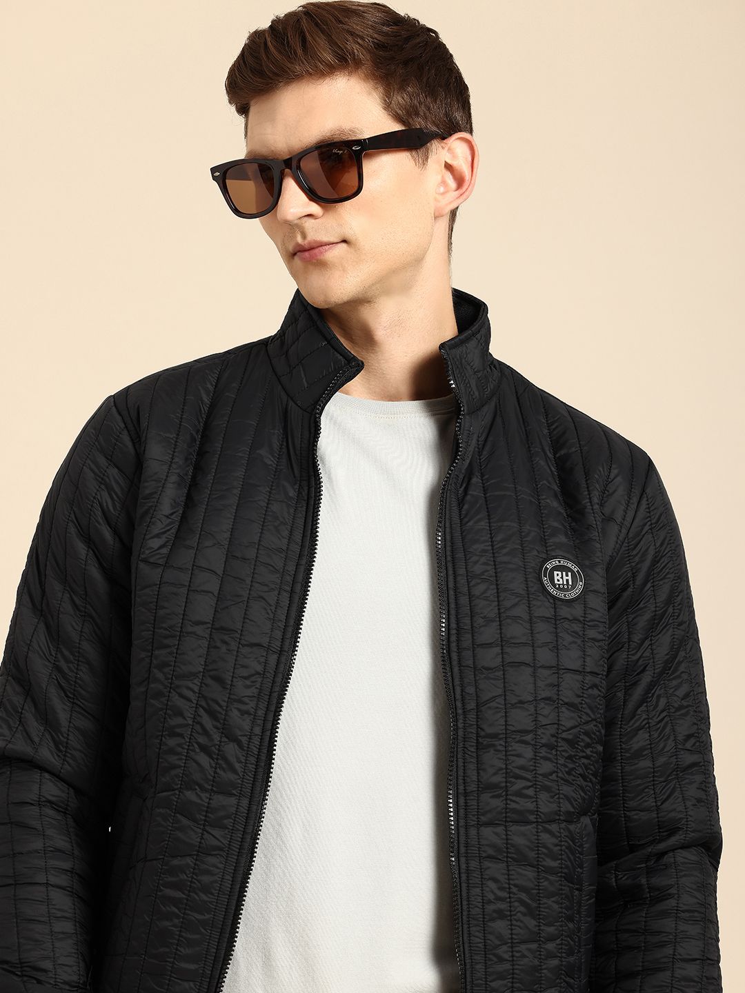 Being Human Mock Neck Padded Jacket