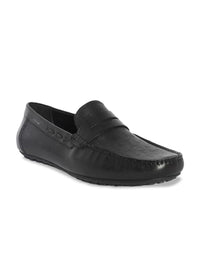 RARE RABBIT Men Saffian Textured Leather Formal Loafers