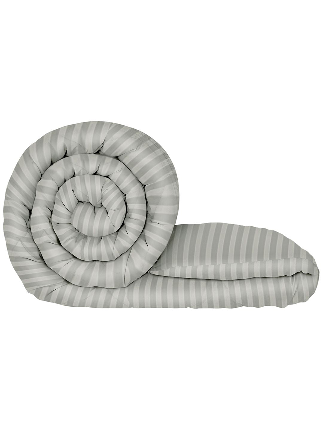 Story@home Grey Striped 180 GSM Ac Room Reversible Double Bed Comforter