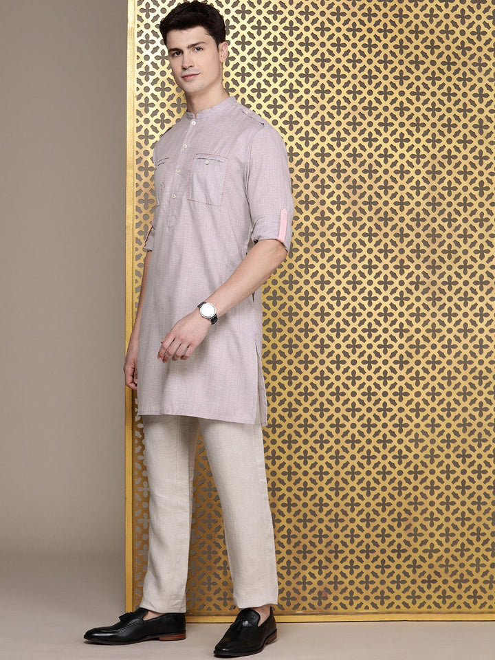 House of Pataudi Solid Rozana Pathani Kurta