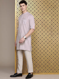 House of Pataudi Solid Rozana Pathani Kurta