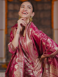 Indo Era Ethnic Motifs Woven Design Straight Kurta with Trousers & With Dupatta