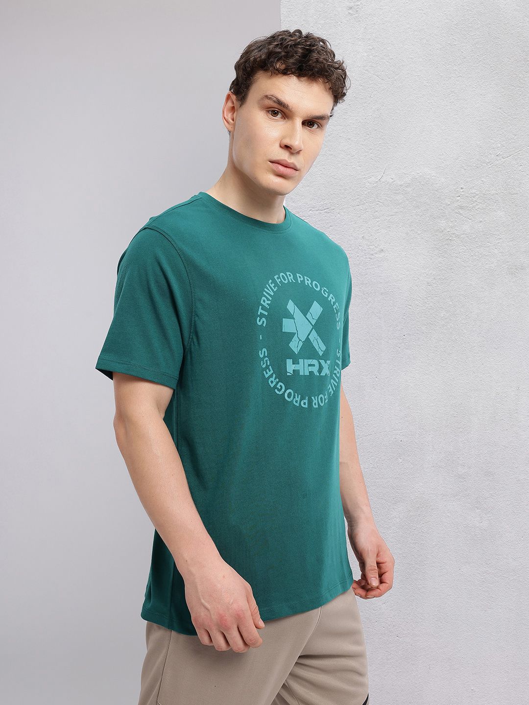 HRX by Hrithik Roshan Men Typography Printed Training T-shirt