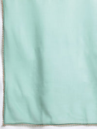 Anouk Ethnic Motifs Foil Printed Regular Sequinned Kurta with Trousers & Dupatta