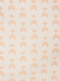 KLOTTHE Orange Geometric Cotton 300 TC Fitted Single Fine Bedsheet with a Pillow Cover-87 x 59 inches